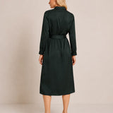Shirt Dress — Forest Green by LANIUS — fair fashion in organic materials, view 4