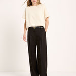 LANIUS sleeveless jumper in off-white organic virgin wool and cotton, another view