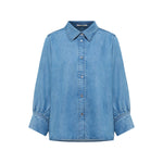 TENCEL Soft Denim Blouse - Medium Wash by LANIUS — fair fashion in organic materials, front view
