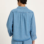 TENCEL Soft Denim Blouse - Medium Wash by LANIUS — fair fashion in organic materials, view 6