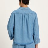 TENCEL Soft Denim Blouse - Medium Wash by LANIUS — fair fashion in organic materials, view 6
