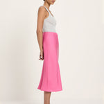 TENCEL™ Midi Skirt - Bright Orchid by LANIUS — fair fashion in organic materials, front view