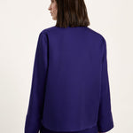 LANIUS blouse in violet TENCEL with a subtle sheen, another view