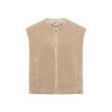 LANIUS reversible jacket in beige, smooth side – flat lay