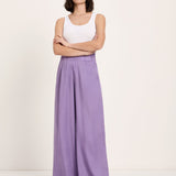 Wide-Leg Trousers - Purple Haze by LANIUS — fair fashion in organic materials, front view