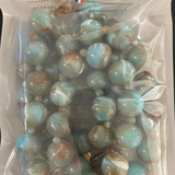 Leonie Phone Chain turquoise and brown marbled beads elegant crossbody smartphone accessory