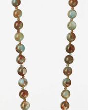 Leonie Phone Chain turquoise and brown marbled beads elegant crossbody smartphone accessory
