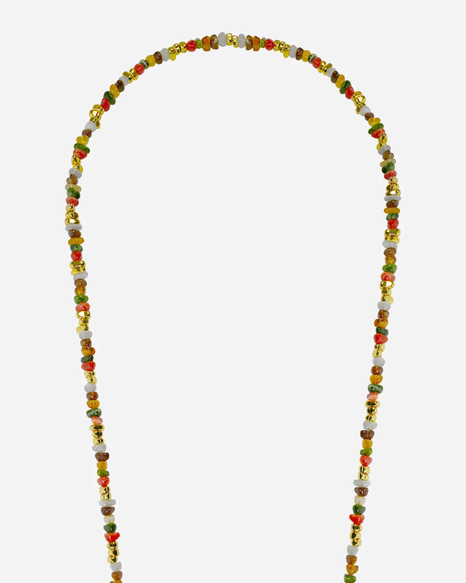 Liviya Beaded Phone Chain Khaki Mix natural tone beaded smartphone accessory