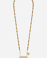 Liviya Beaded Phone Chain Khaki Mix natural tone beaded smartphone accessory