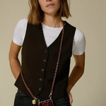 Lou Braided Phone Chain Bordeaux stylish braided crossbody smartphone accessory