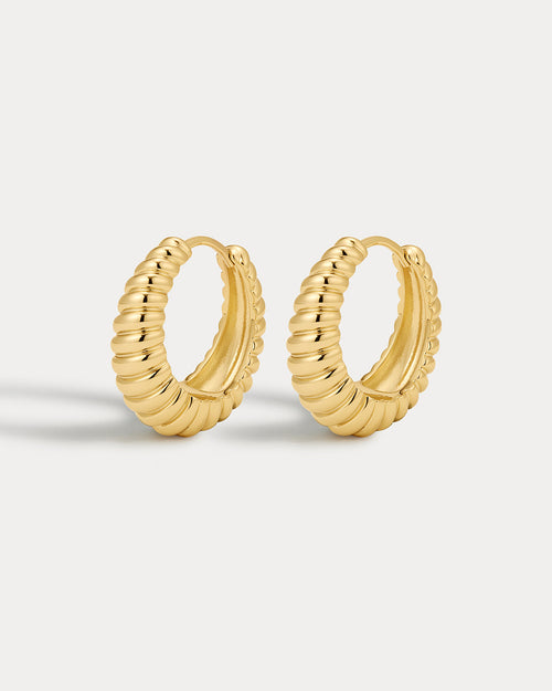 Luv AJ Ridged Marbella Hoops