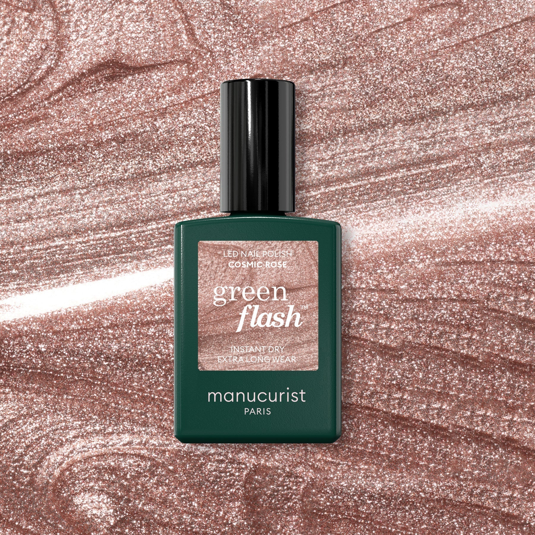 Manucurist Green Flash™ semi-permanent LED nail polish, Cosmic Rose – bottle