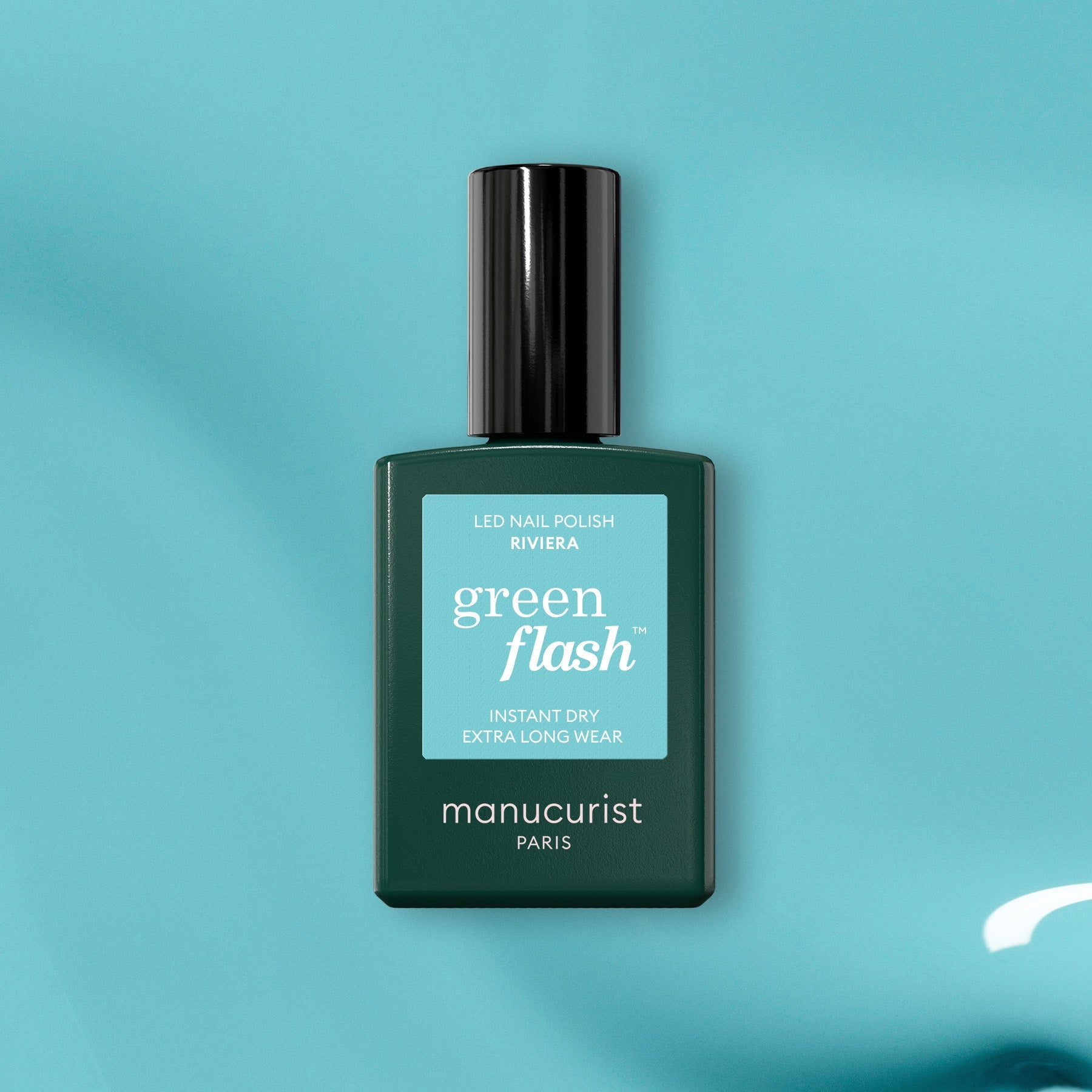 Manucurist Green Flash™ semi-permanent LED nail polish, Riviera – bottle