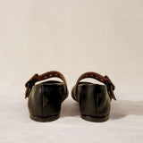 MICUIR Danseur de Roche black Mary Jane flats, back view