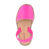 Minorquines avarca sandals in fluo fuchsia leather