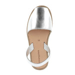 Minorquines avarca sandals in silver metallic leather