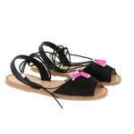Minorquines Neo Ibiza sandals in black – pair