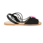 Minorquines Neo Ibiza sandals in black – side view