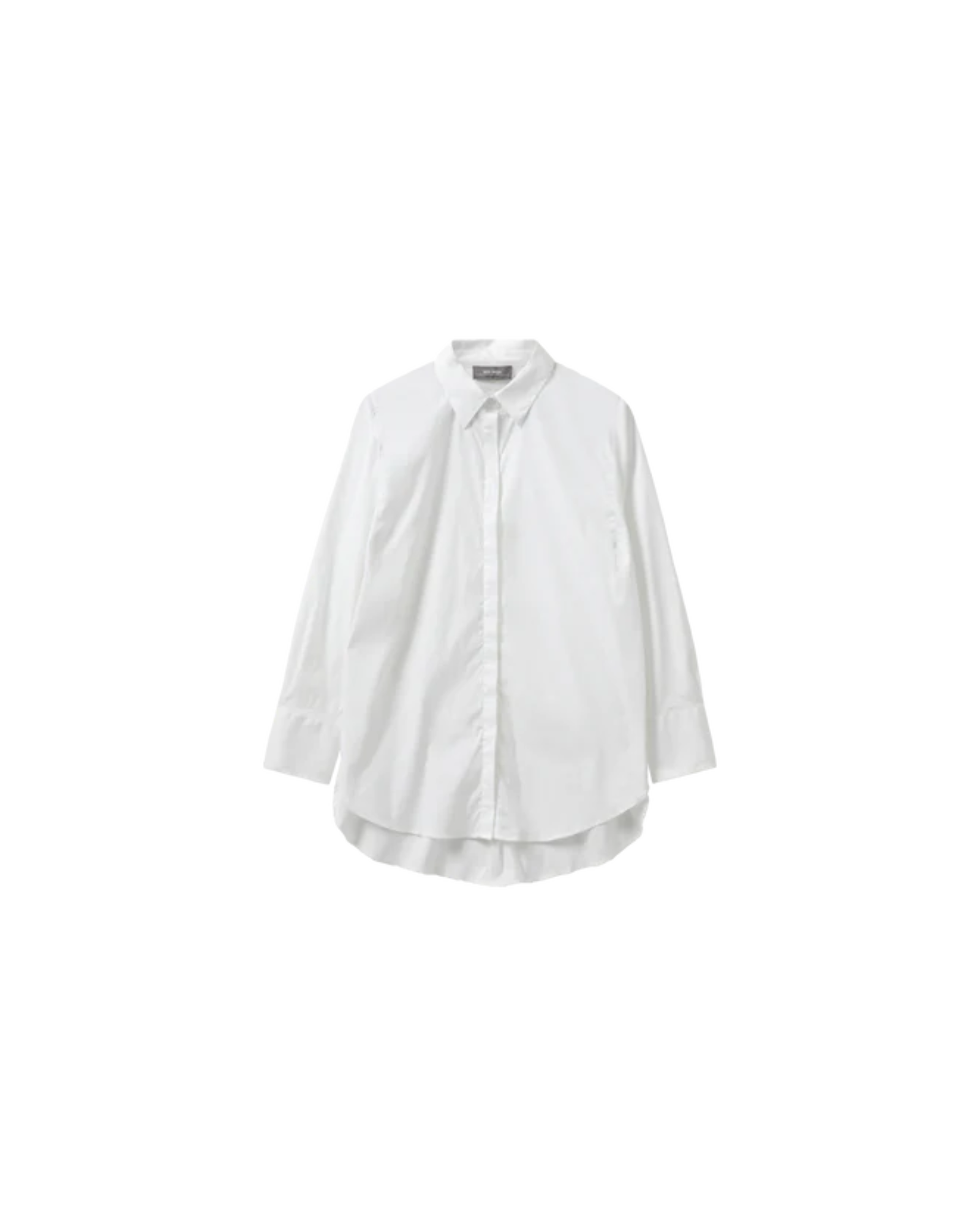 MMEnola Shirt in White, front view on model