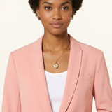 MMJunie Miley pink blazer close-up with lapel collar and smooth finish