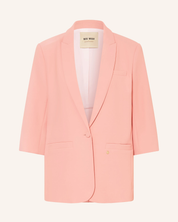 MMJunie Miley blazer in soft pink, front view with tailored silhouette