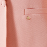Pocket detail of MMJunie Miley blazer in soft pink textured twill