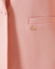 Pocket detail of MMJunie Miley blazer in soft pink textured twill