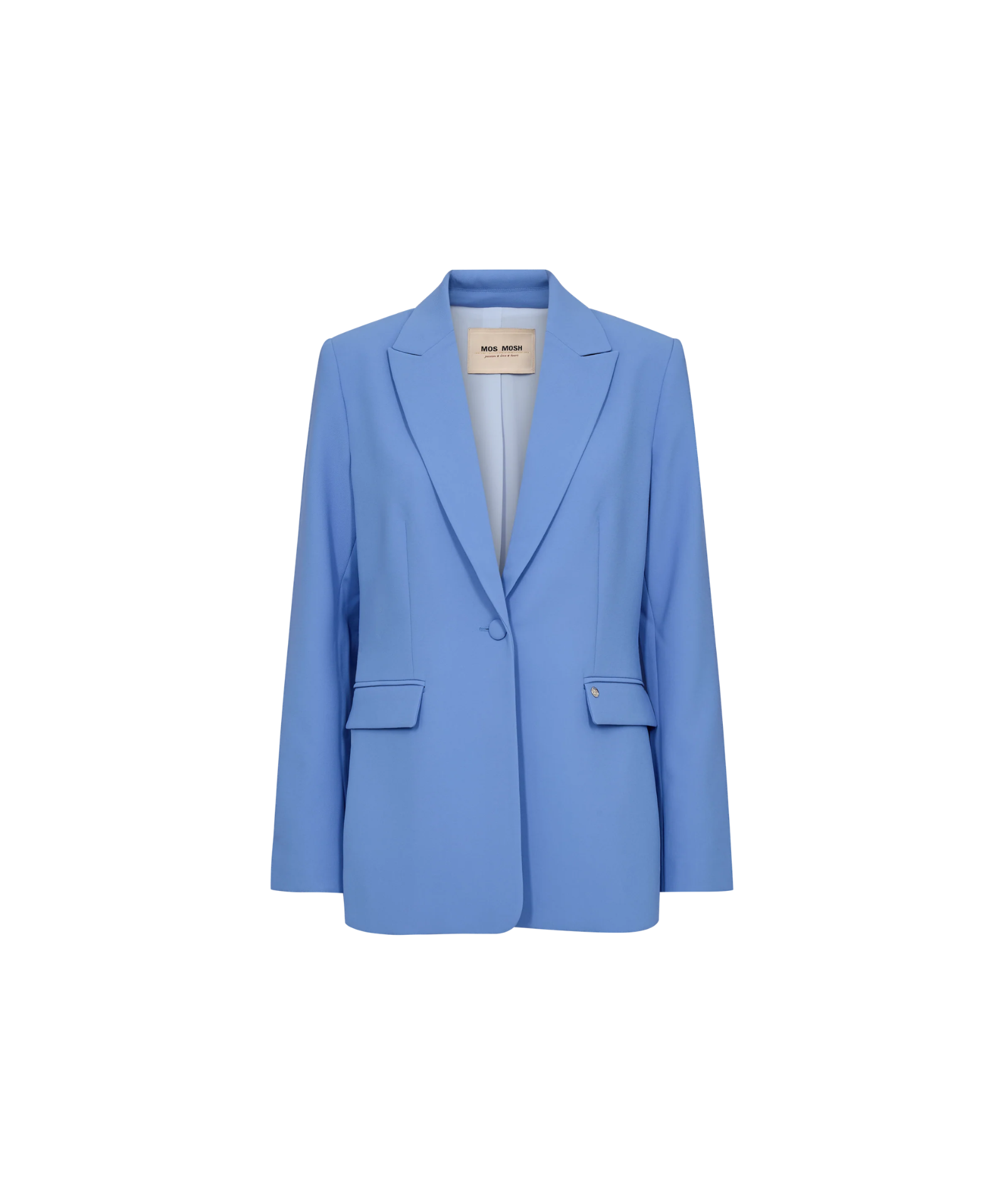 MMLenora Miley Blazer in Ultramarine, front view with structured silhouette