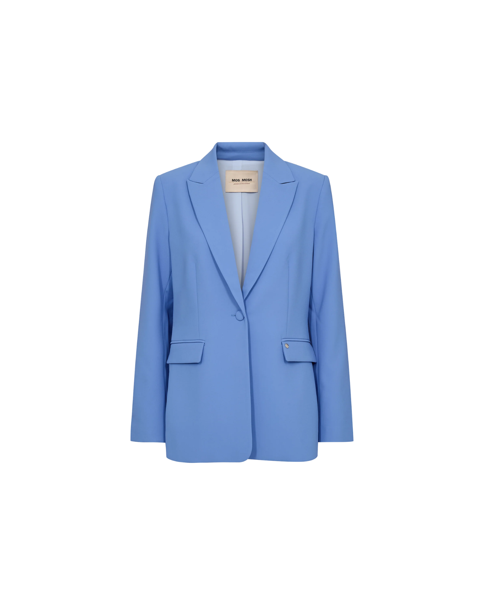 MMLenora Miley Blazer in Ultramarine, front view with structured silhouette