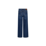 MOS MOSH Colette Sernora high-waisted wide-leg jeans in dark blue, back view