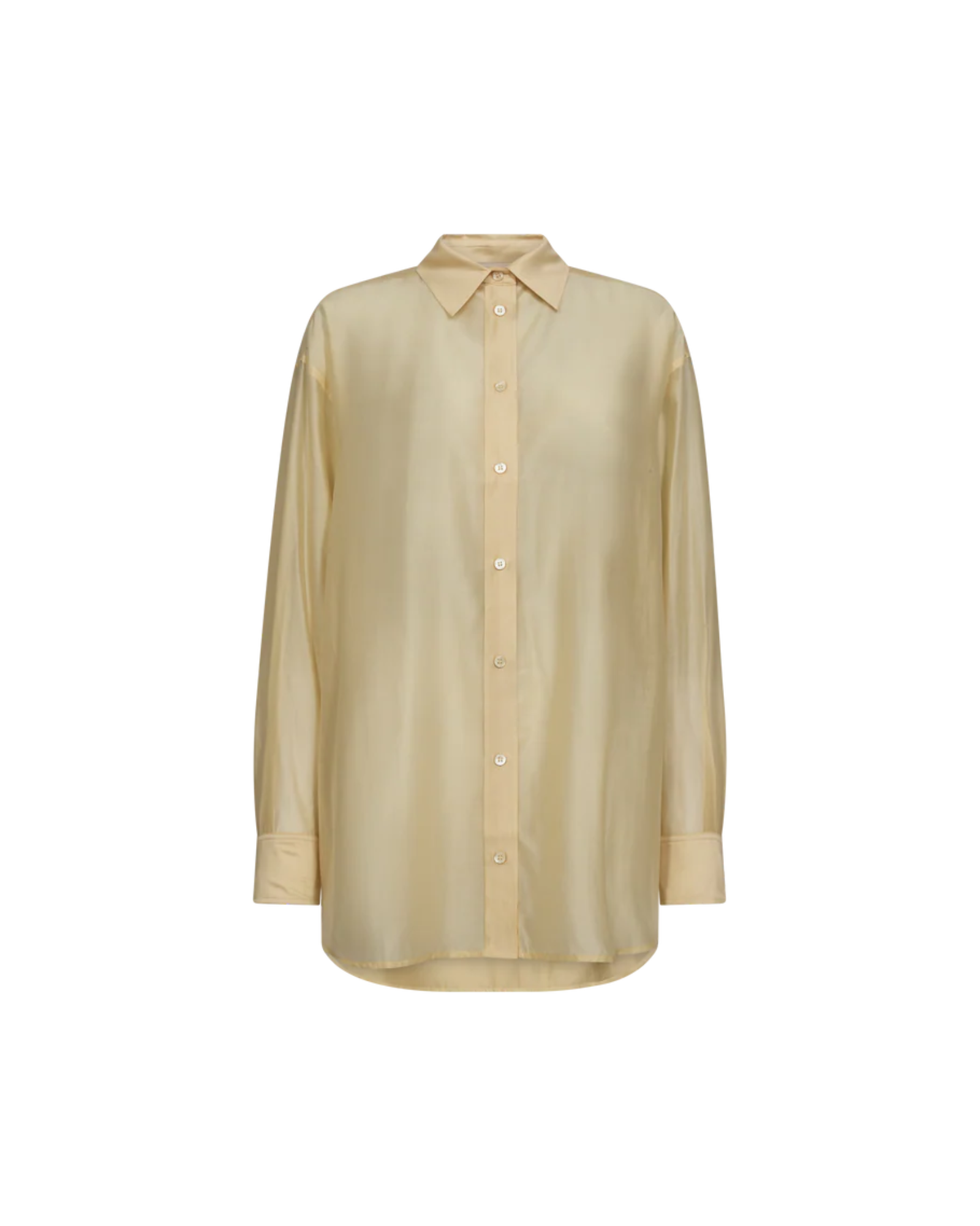 MOS MOSH MMDanika oversized vanilla shirt, fluid TENCEL™ drape, Quiet Luxury aesthetic