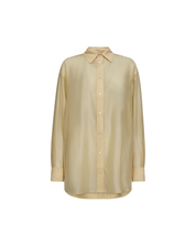 MOS MOSH MMDanika oversized vanilla shirt, fluid TENCEL™ drape, Quiet Luxury aesthetic
