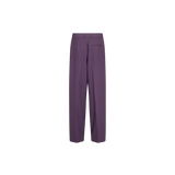 MOS MOSH Kay Miley pleated wide-leg trousers in Sweet Grape, back view