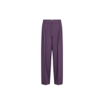 MOS MOSH Kay Miley pleated wide-leg trousers in Sweet Grape, front view