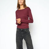 MOS MOSH Mali Boat-Neck Long-Sleeve Tee – Port Royale – full look