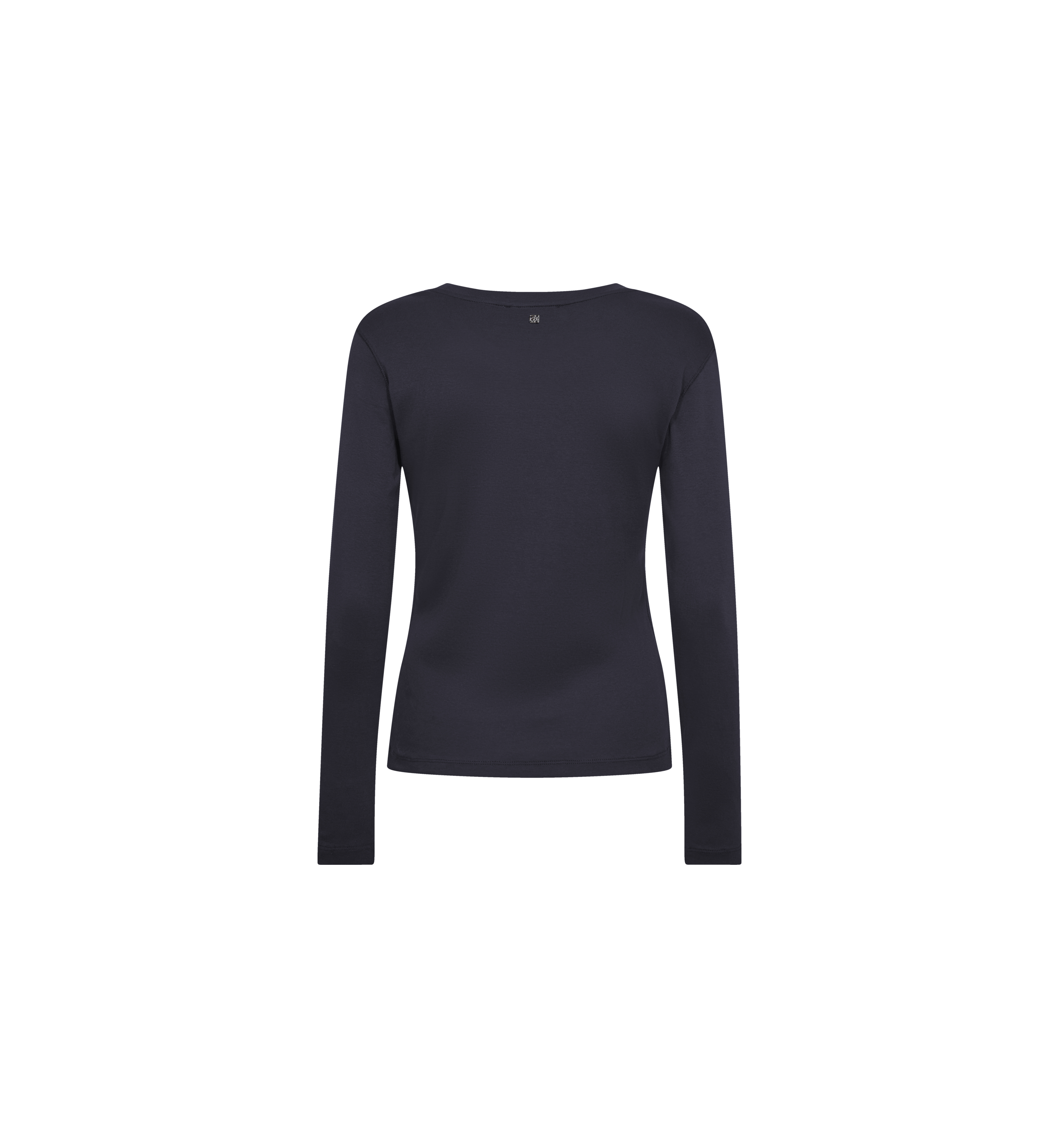 MOS MOSH Mali boat-neck long-sleeve tee in Salute Navy, back view