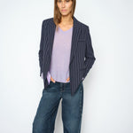 MOS MOSH Mape Sophia light V-neck jumper in Violet Tulip lilac, second view