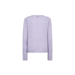 MOS MOSH Mape Sophia light V-neck jumper in Violet Tulip lilac, back view