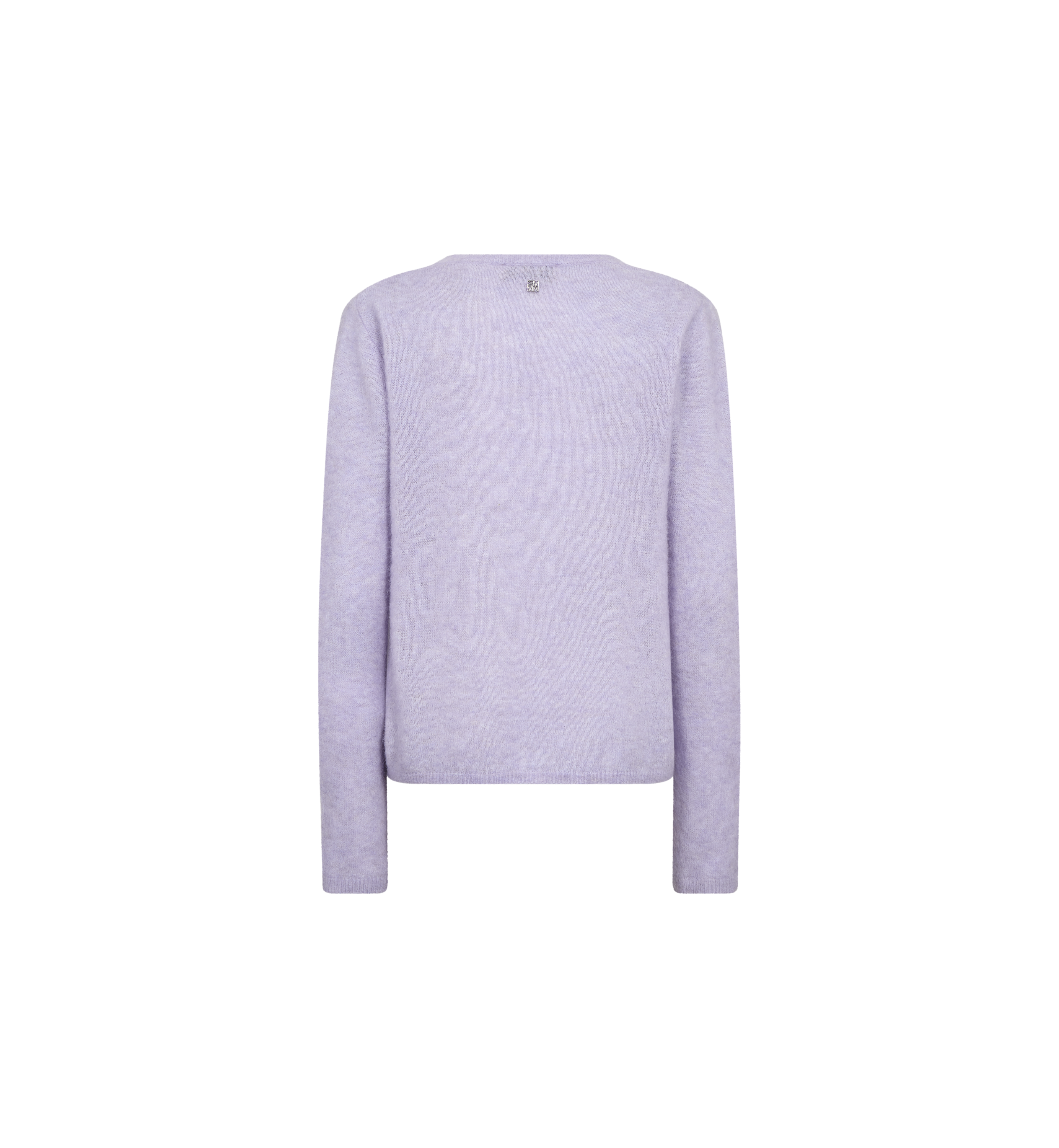 MOS MOSH Mape Sophia light V-neck jumper in Violet Tulip lilac, back view