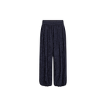 MOS MOSH Nuello Trellis 7/8 balloon trousers in salute navy with a balloon leg gathered at the ankle, front view