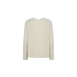 MOS MOSH Thora V-neck jumper in ecru, back view