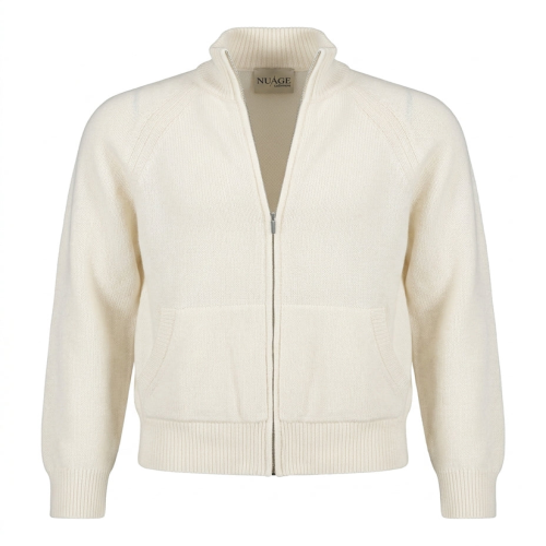 Nuage Cashmere Bomber – Milk White