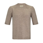 Cashmere T-Shirt – Cappuccino – front view