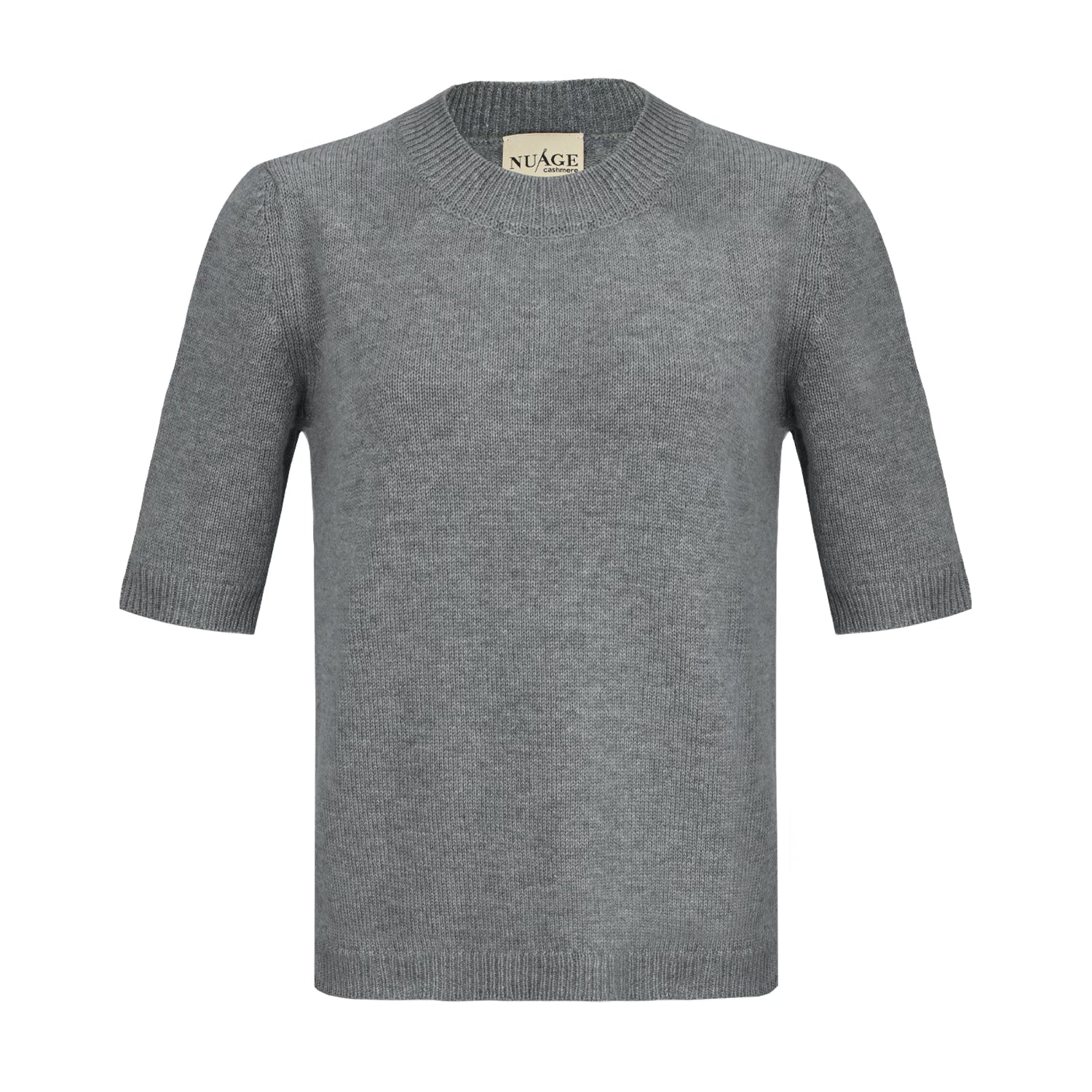 Cashmere T-Shirt – Grey – front view