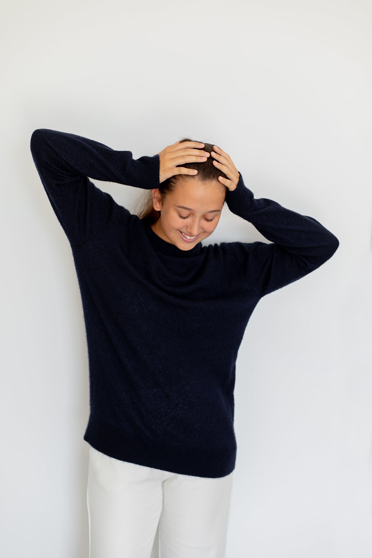 Crew-Neck Jumper – Indigo – view 3