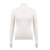 Fine Rib Roll-Neck Jumper – Milky Way – front view