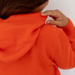 Nuage Cashmere Hoodie – Aperol – detail hood