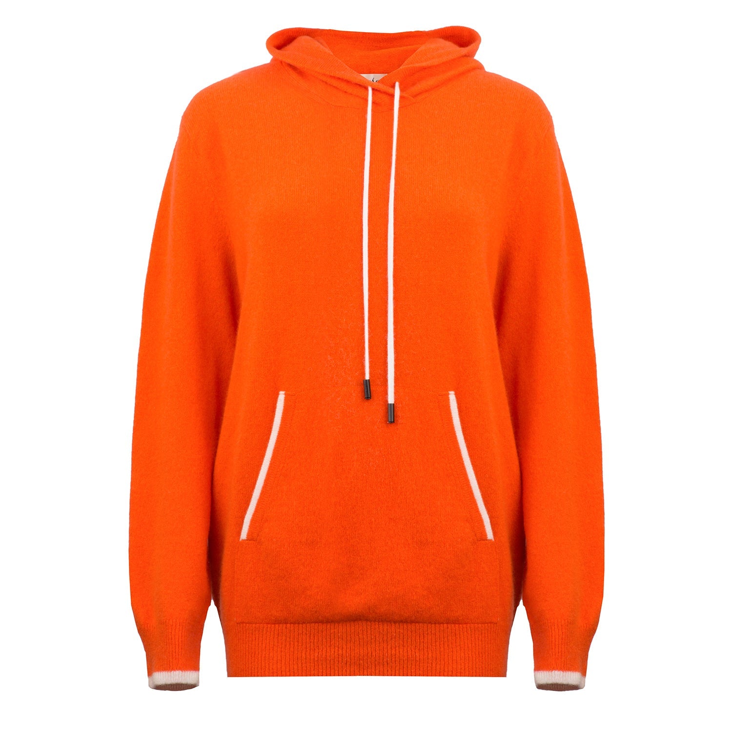 Nuage Cashmere Hoodie – Aperol – front view