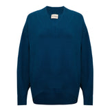 Iconic V-Neck Jumper – Teal – front view