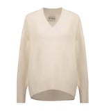 Iconic V-Neck Jumper – Vanilla – front view